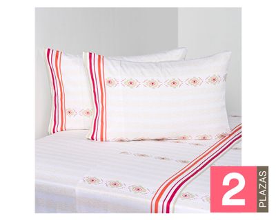 Sábanas 2 plazas 144 Hilos Estampado mandarin