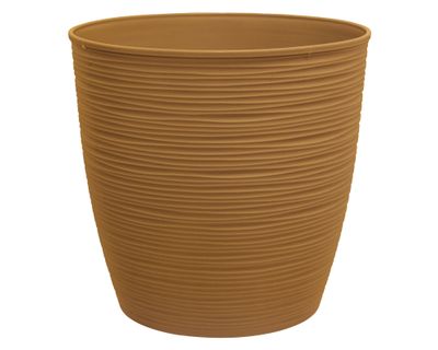 Macetero redonda Piedra mostaza 30x33 cm