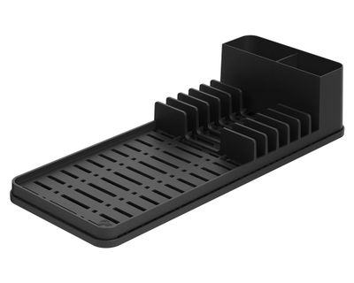 Secaplatos con bandeja Single negro