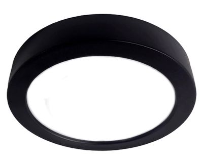 Panel LED sobreponer luz cálida 18W negro