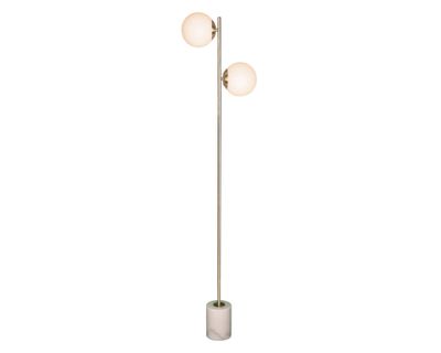 Lámpara pie E27 2L Mármol