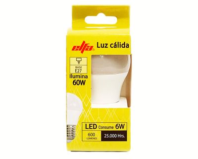 Imagen 2 del producto Ampolleta Led 6W E27 luz cálida Globo G45