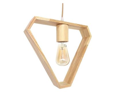 Lámpara colgar E27 1L Triángulo natural