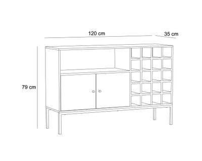 Imagen 2 del producto Bar 2 puertas Anko largo