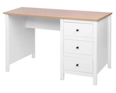 Imagen 2 del producto Escritorio Provenzal blanco/natural 75x120x55 cm 3 cajones