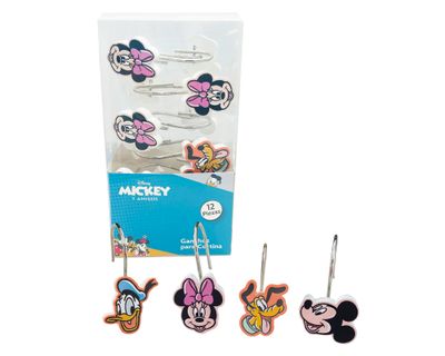 Pack 12 Ganchos de cortina de baño Disney