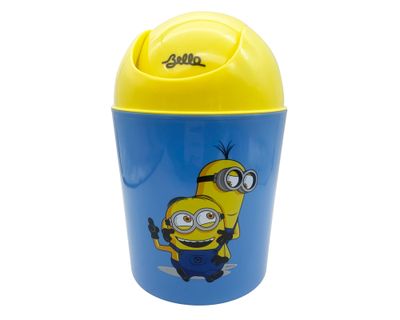 Basurero Minions celeste 19 cm