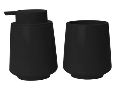 Set accesorios de baño 2 piezas negro