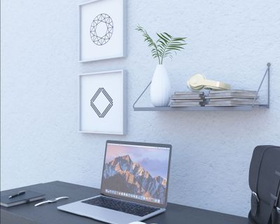 Imagen 2 del producto Repisa Angolo simple gris microtexturizado