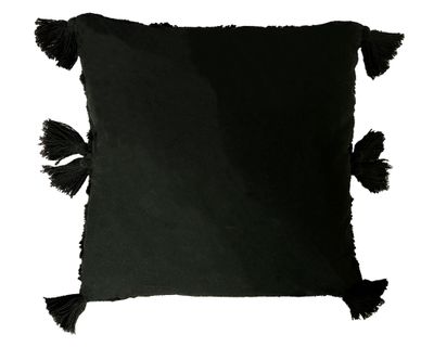 Imagen 2 del producto Cojín relieve rombos/tassels 45x45 cm