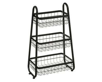 Carro cocina 3 pisos negro