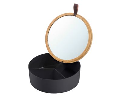 Imagen 2 del producto Caja organizadora bambú/negro 14 cm