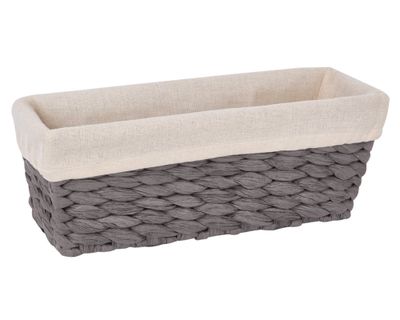 Imagen 1 del producto Canasto organizador gris 33x10x12 cm