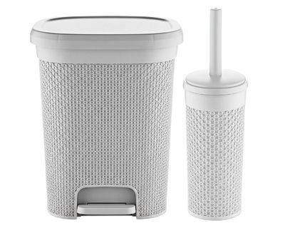 Basurero + escobilla WC diamante