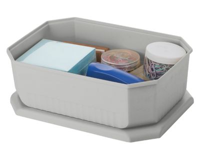 Imagen 2 del producto Caja organizadora Octagonal gris 4 litros