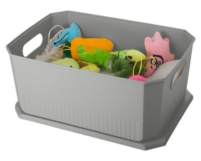 Imagen 2 del producto Caja organizadora Octagonal gris 15 litros