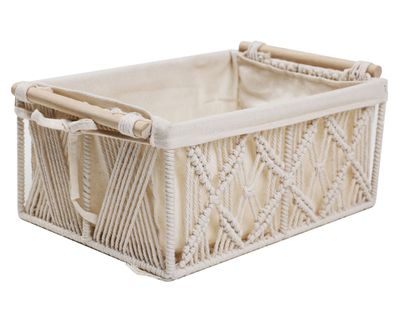 Canasto Macramé 12x28x21 cm