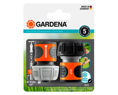 Kit conector manguera 3/4"" stop/sin stop