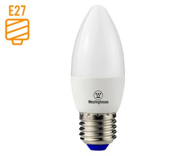 Ampolleta vela LED 5W E27 luz cálida Vela