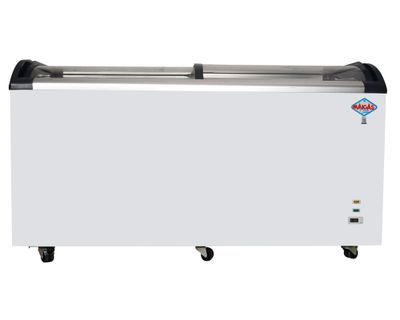 Maigas Freezer Horizontal Dual Tapa Vidrio Curvo Blanco 520
