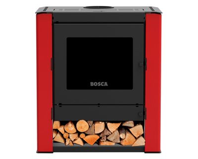 Imagen 2 del producto Estufa a leña Gold500 rojo black visión 12.2 kW
