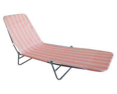 Reposera Basic too línea rosa/blanco