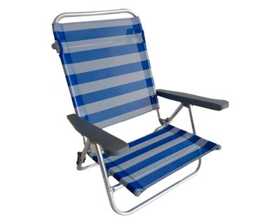 Silla playa Summer raya blanco/azul