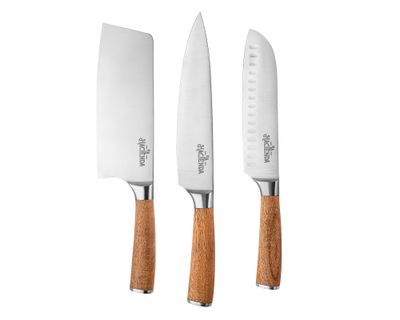 Imagen 2 del producto Taco base acacia + 3 cuchillos