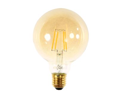 Ampolleta led 6W E27 luz cálida G95 Filamento