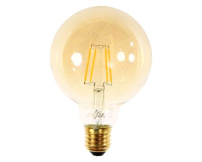 Ampolleta led 8W E27 luz cálida G95 Filamento