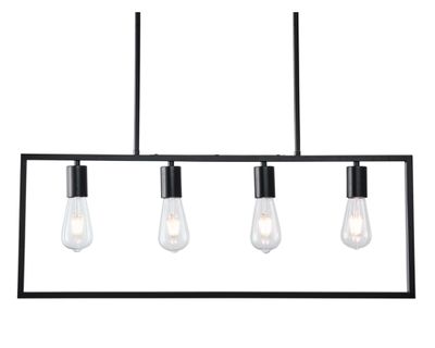 Imagen 2 del producto Lámpara colgar Marco 4L E27 negro