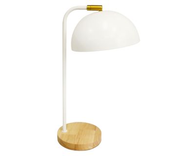 Imagen 1 del producto Lámpara escritorio blanco/madera 1L E27