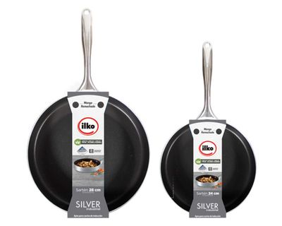 Pack 2 sartenes Silver industrial 24/28 cm