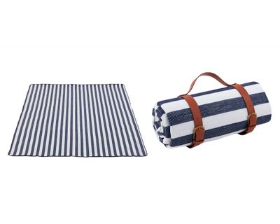 Manta picnic Rayas navy/blanco 130x150 cm