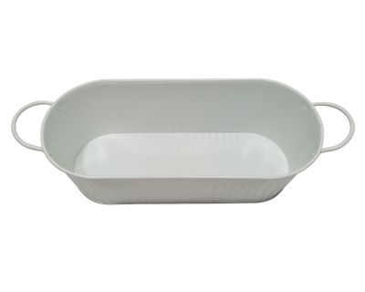 Imagen 2 del producto Macetero Oval con asas blanco