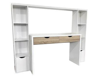 Imagen 2 del producto Centro trabajo 2 personas Reine blanco/natural 140x180x45 cm