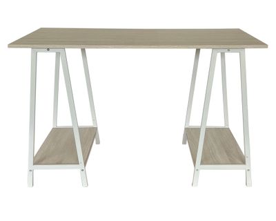 Escritorio Ajax blanco/natural 75x120x55 cm