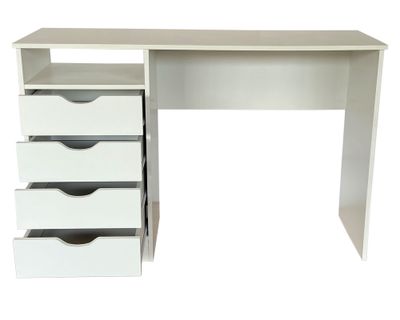 Imagen 2 del producto Escritorio blanco 78x120x40 cm 4 cajones