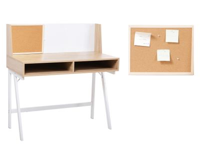 Escritorio con pizarra corcho
