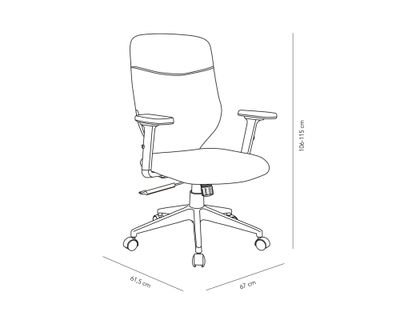 Imagen 2 del producto Silla ejecutiva Tomas negro