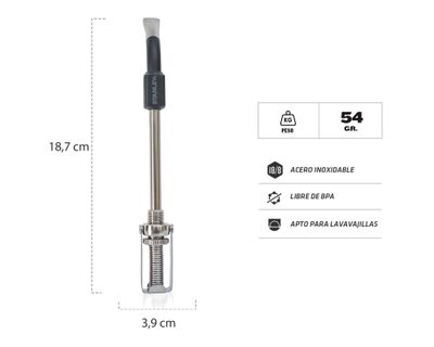 Imagen 2 del producto Bombilla yerba mate Spring acero/negro