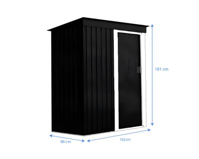 Imagen 2 del producto Bodega de jardín negro 181x162x86 cm