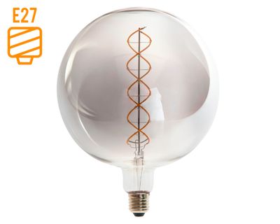 Ampolleta Led 6W E27 1L luz cálida G200 vintage gris
