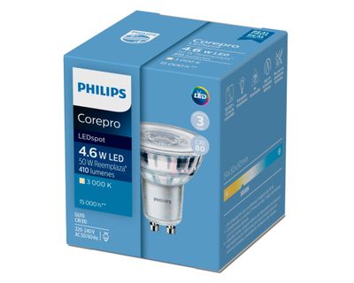 Imagen 2 del producto Ampolleta 4.6W GU10 luz cálida Led CorePro