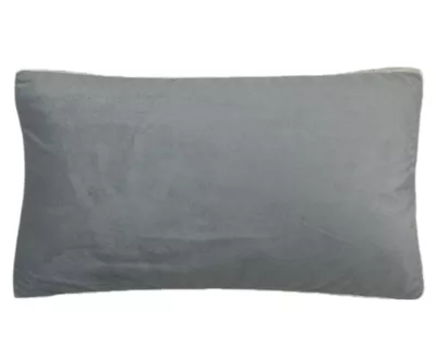 Cojín terciopelo gris 30x50 cm