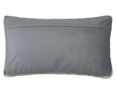 Imagen 2 del producto Cojín terciopelo gris 30x50 cm