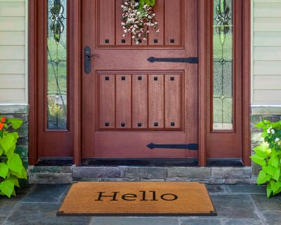 Imagen 2 del producto Limpiapiés Borde metal Hello 50x85 cm