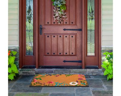 Imagen 2 del producto Limpiapiés Borde metal Flores 50x85 cm