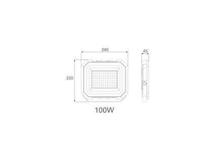 Imagen 2 del producto Proyector LED 100W 2700 K luz cálida
