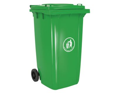 Imagen 2 del producto Basurero cuadrado verde 240 lt